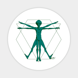 Vitruvian Alien Magnet